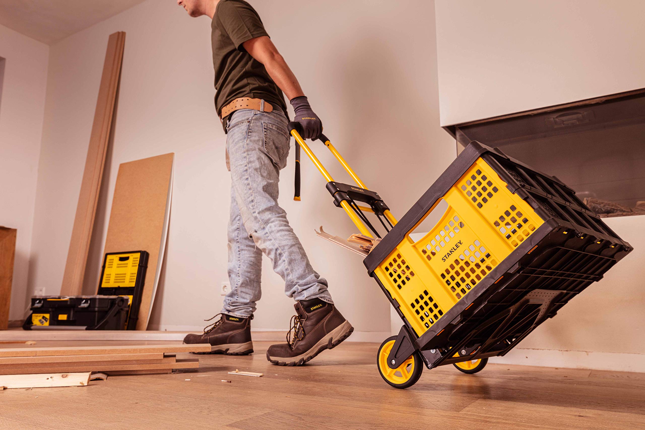 Stanley FT580 - Carrello pieghevole, giallo, taglia unica
