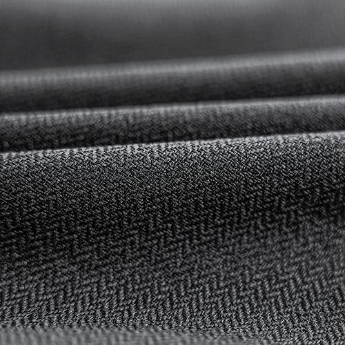 Miniatura 7 de HUTO Cortina plisada total blackout de lino sintético de 108 pulgadas de largo, con alzapaños para dormitorio, sala de estar, sala de reuniones,