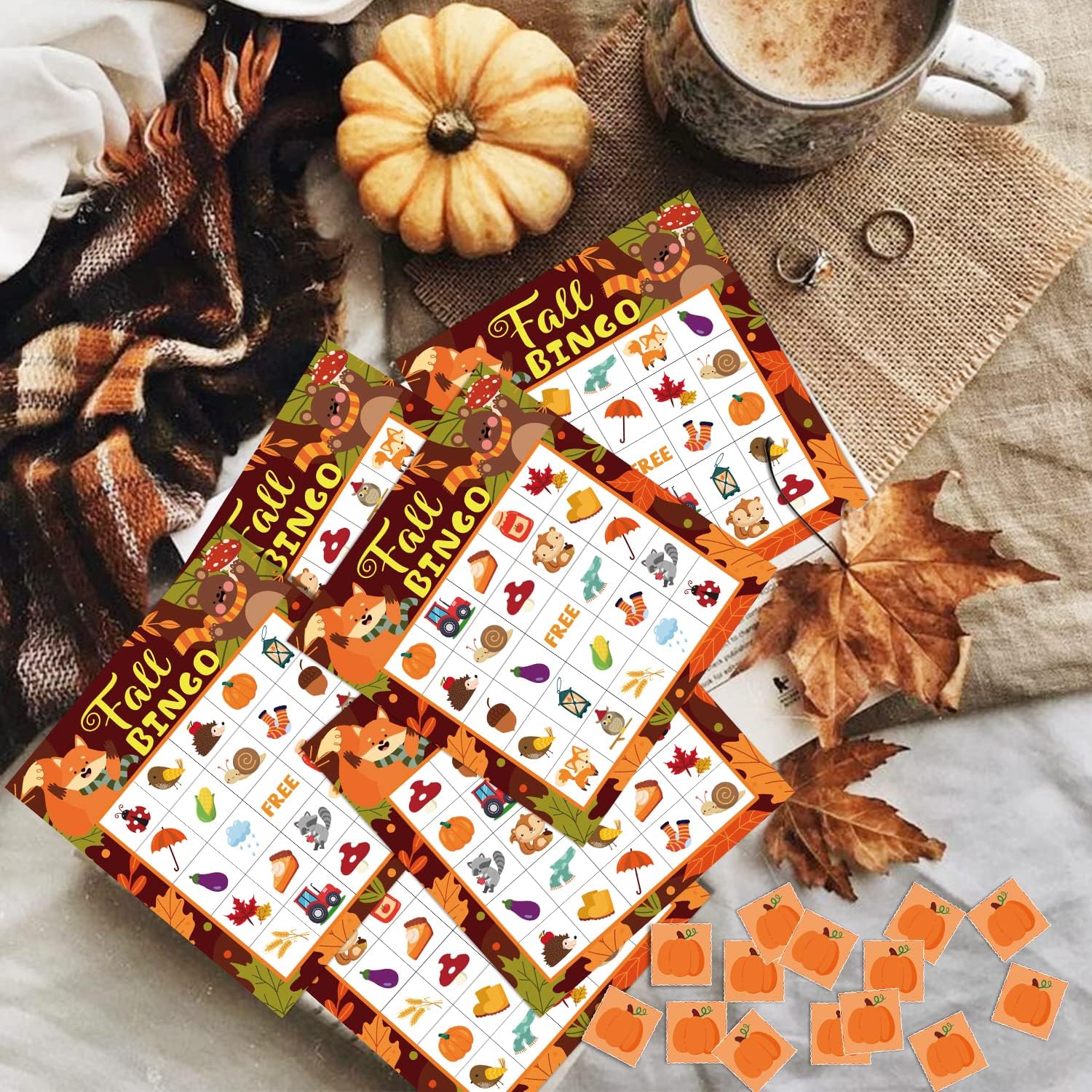 Amazon.com: X1zuue 41Pcs Fall Bingo Games for Kids