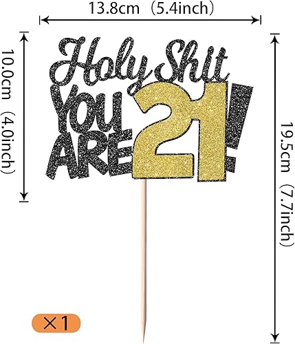 Miniatura 2 de 1 paquete de decoración para tartas Holy Shit You are 18 Glitter Sweet 18 Birthday Cake Pick for Cheers to 18 Years Old Funny 18th Birthday Party