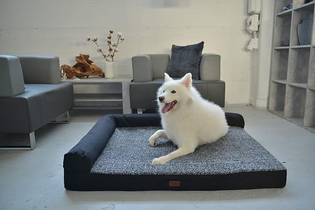 Foto 2 de 6 de RAIKOU Cama Ortopédica para Perros Grandes,Sofá para Perros,Cama para Mascotas,Cama para Perro de Espuma…