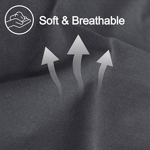 Miniatura 3 de Protector de colchón tamaño Queen impermeable con bolsillo profundo de 18 pulgadas, estilo sábana bajera, sin ruido, transpirable, lavable a