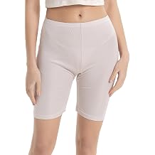 Womens 100% Silk Pettipants Culotte Slip Pure Mulberry Silk Half Slips Bloomers Split Skirt Under Shorts Pajama Pants