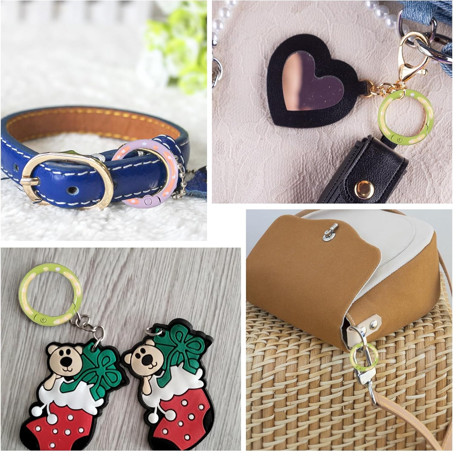 12 PCS Colorful Keychains Clasps O Ring, Cute Keychain Lobster Clasp with O Ring Clip, Lobster Clasp Keychain for Buckle, Bags, Purses, DIY Craft - Image 7