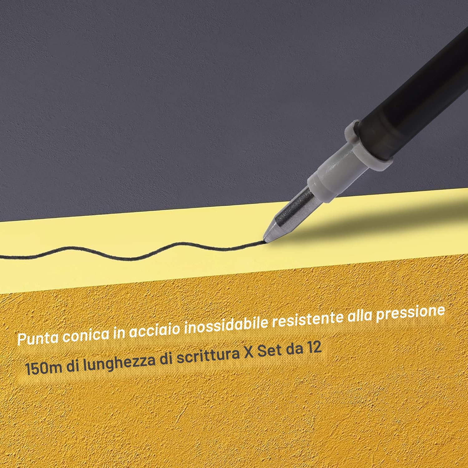 Ricariche Penna Gel Cancellabile 0,7 mm Altezza 13 cm Compatibili Legami Confezione 12 Nero