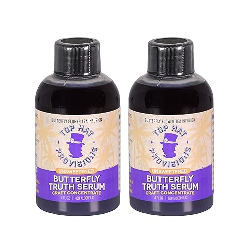 Top Hat - Jarabes de sabores sin azúcar para preparar cocteles en el bar de casa - Funciona con SodaStream - Botella individual de 32 onzas