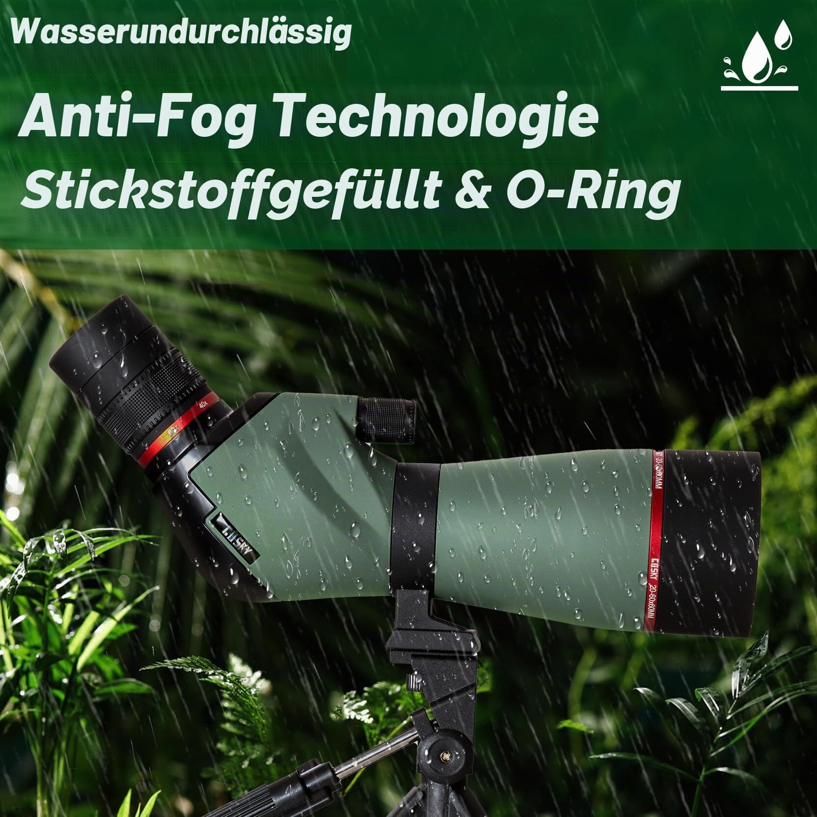 Gosky Fernrohre mit Stativ Tragetasche Telefonhalter