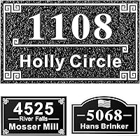 Vista 24 de Letrero de dirección personalizado, placa de dirección de número de casa, placa de dirección personalizada, metal o latón antiguo acrílico