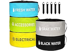 Automavenn RV Hose Storage Bag (5-Pack) - Heavy Duty, Waterproof, with Mesh...