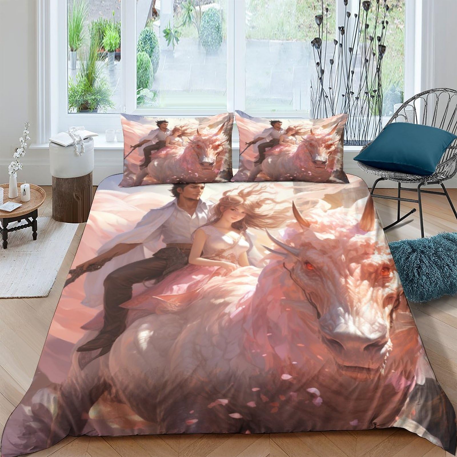 Parure de lit de luxe IOFEER rose pour transformer votre chambre en cocon de douceur