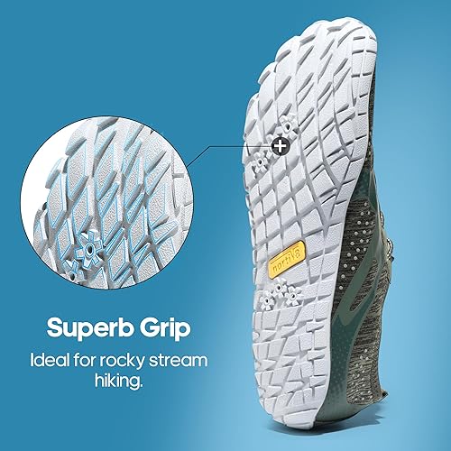 Miniatura 4 de NORTIV 8 Zapatos de agua para hombre, descalzos, atléticos, ligeros, deportivos, zapatos acuáticos, para natación, al aire libre, pesca, senderismo,