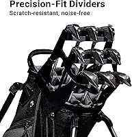 Vista 3 de ASK ECHO Golf ST-14 Bolsa híbrida con divisores de longitud completa de 14 vías y clip de putter rápido