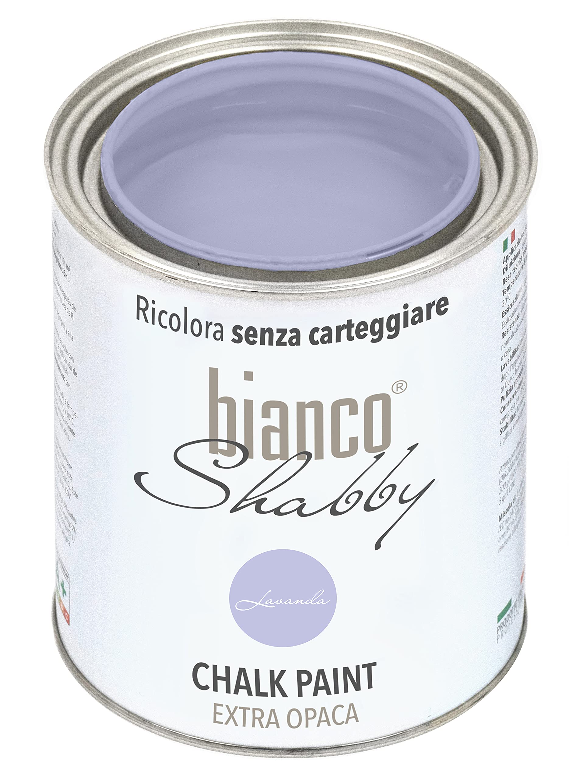Bianco Shabby Lavender Bianco Shabby® Lavanda (Lavender) Water-Based Chalk Paint For All Surfaces – Extra Matt Finish (1 Litre)