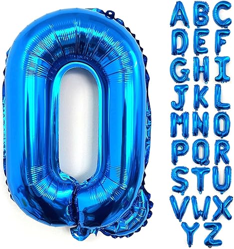 Miniatura 10 de Lovoir Globos azules grandes de 40 pulgadas con la letra Z de gran tamaño, globo de helio de aluminio de Mylar para decoración de fiesta de