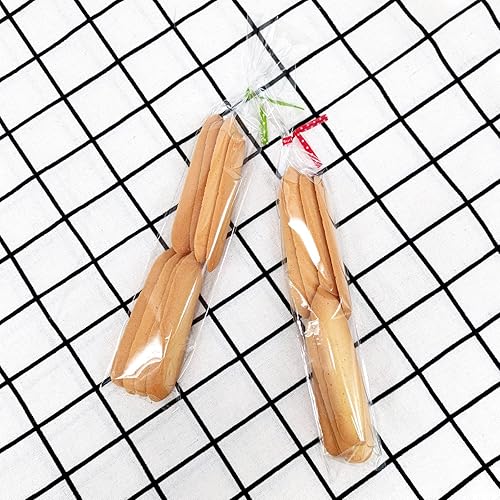 Vista 2 de Newkita Bolsas de golosinas transparentes, bolsas para pasteles y dulces con lazos giratorios de 4 pulgadas, paquete de 100