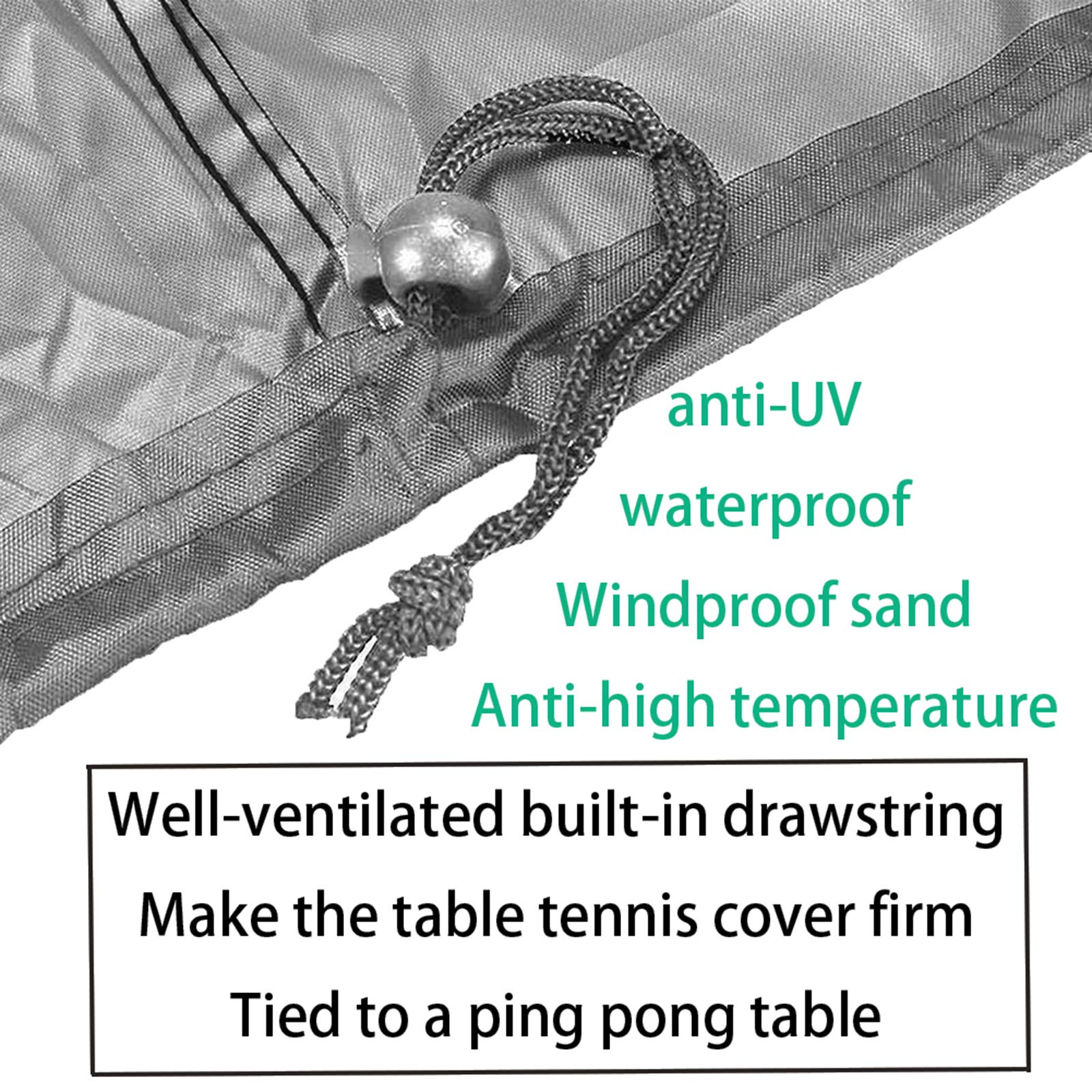 Falten Tischtennisplatte Abdeckung Schutzhülle für Tischtennisplatte für Gartentische und Möbelsets Outdoor/Indoor Abdeckung Wasser und UV beständig 155 * 75 * 150 cm
