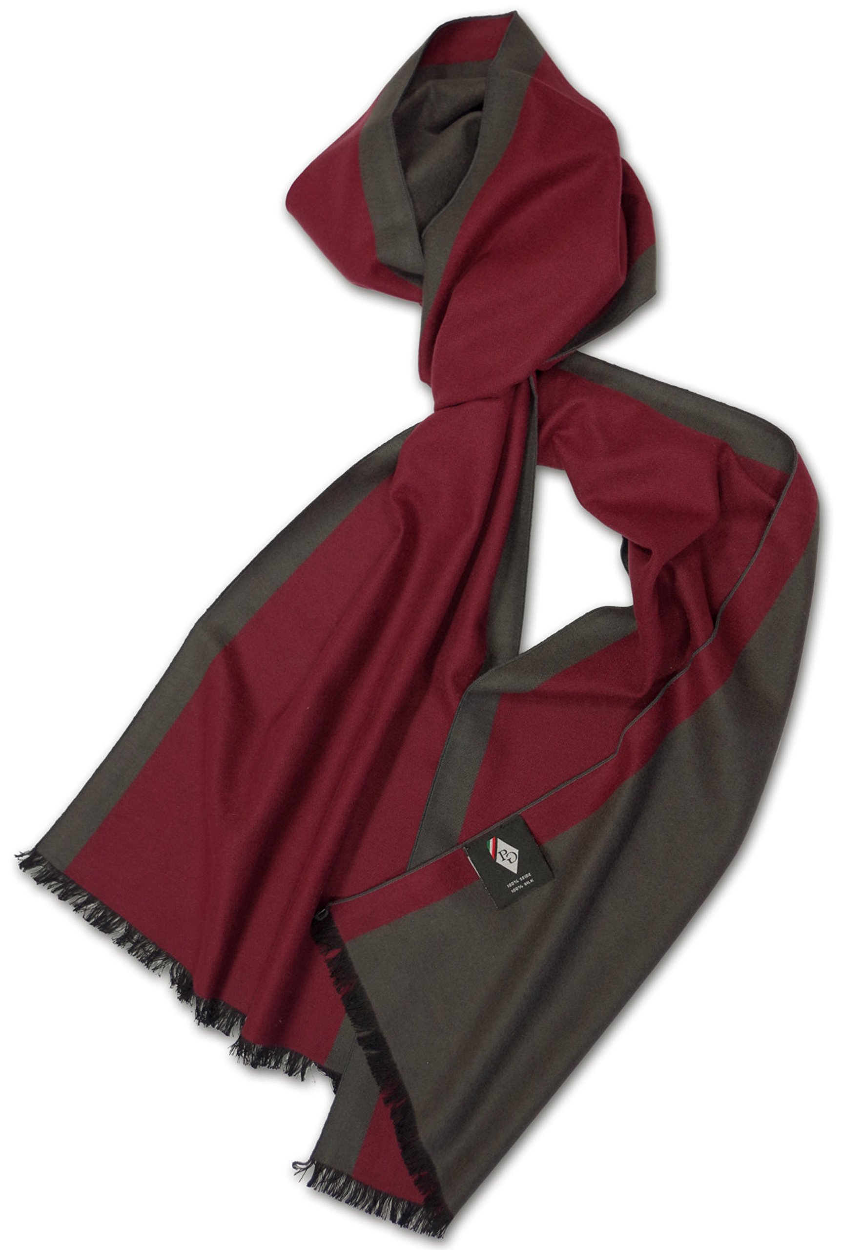 Posh Gear Uomo sciarpa di seta Bicolor2 100% Seta