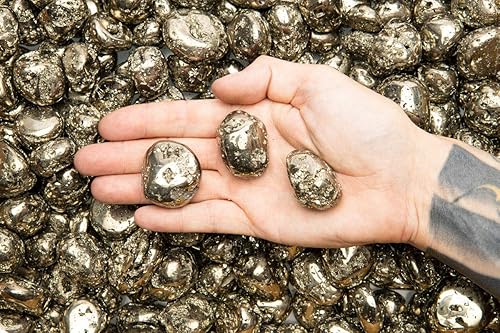 Miniatura 6 de Fantasia Materiales 12 lb de pirita natural (oro tonto) Piedras pulidas de Perú