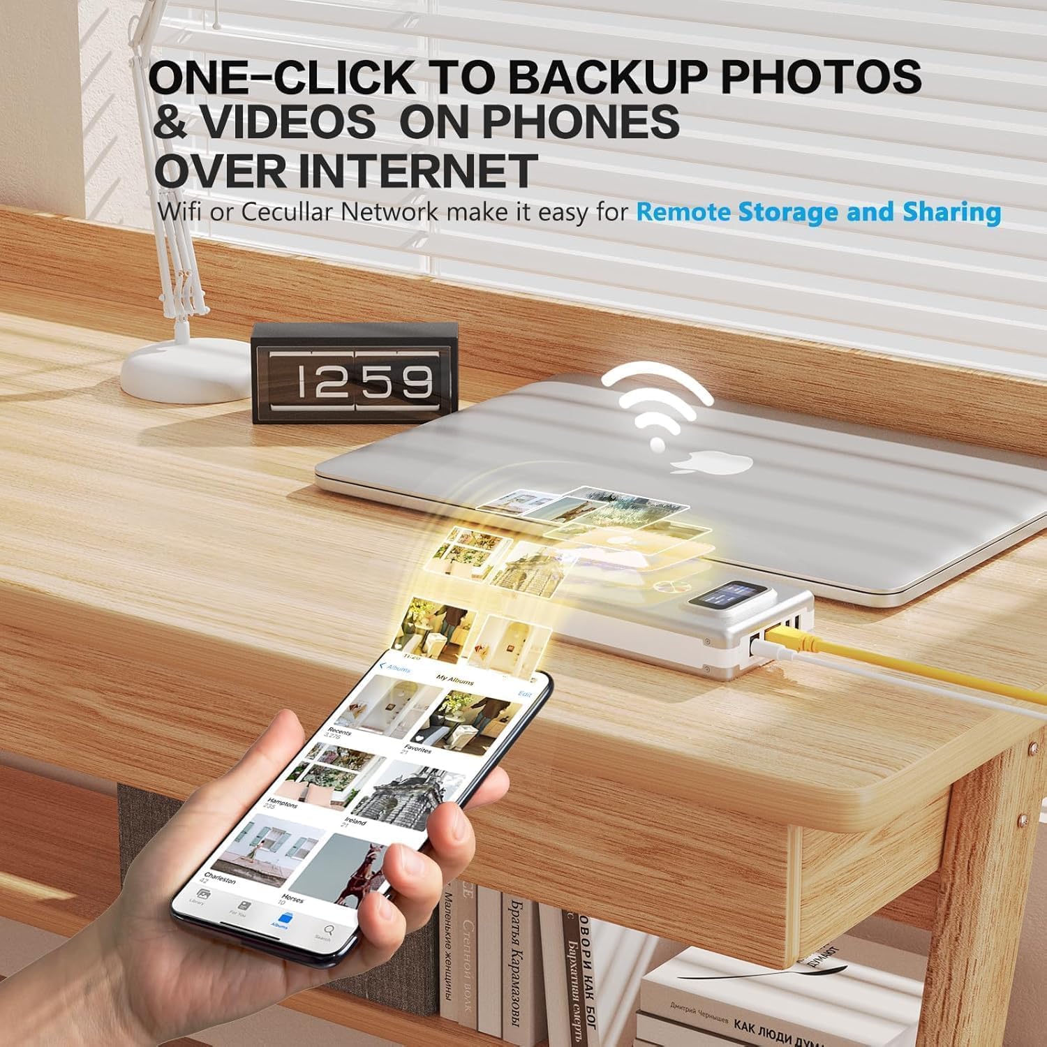 iDiskk 1TB Family & Personal NAS Photo Storage – Auto Backup Photos/Videos for iPhone, iPad, PC, Mac, Android, Real-Time Sync, for Shared & Personal Digital Storage