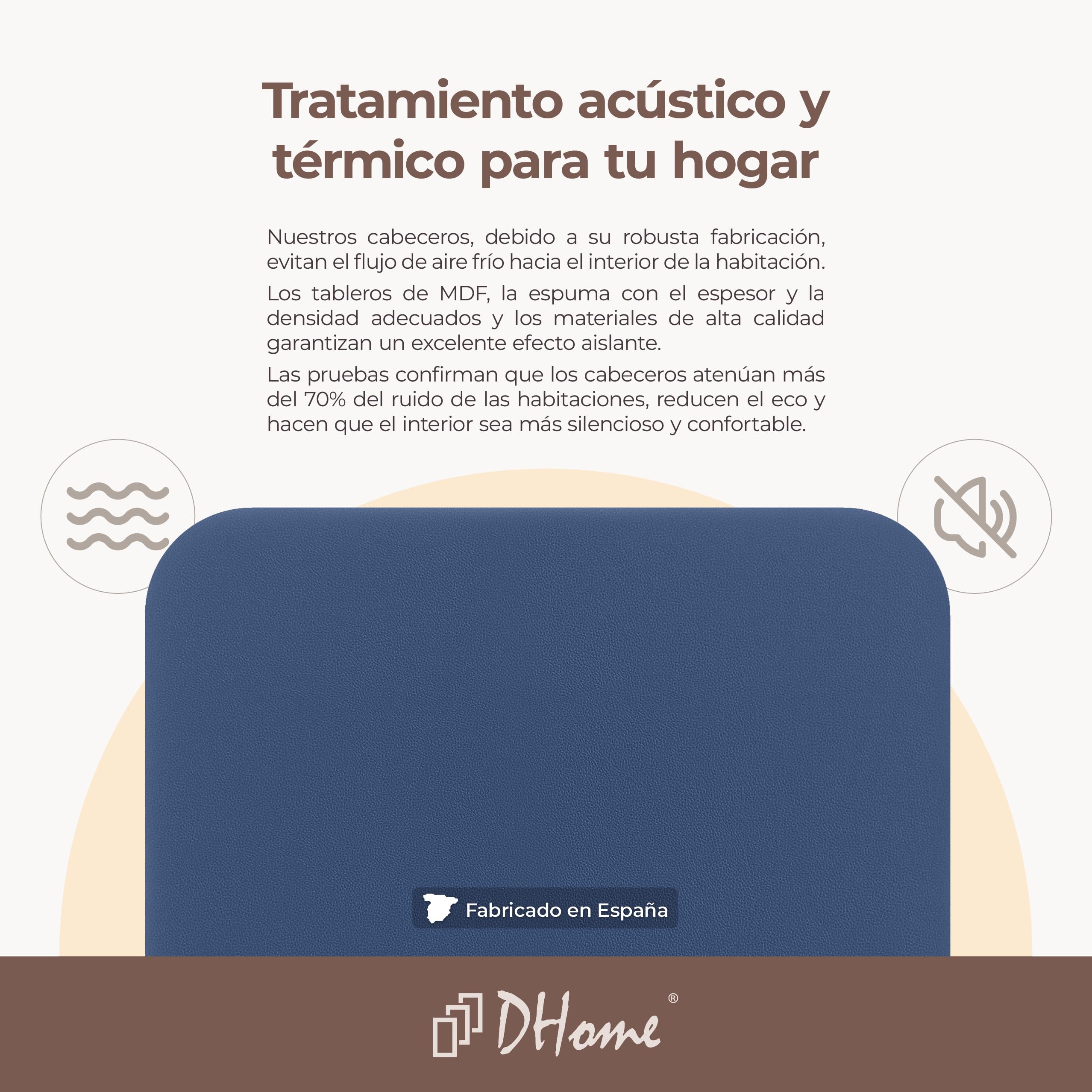 DHOME Testiera Letto Imbottita Liscia Curva in Similpelle Altezza 70cm da Parete Testiere Acustiche Fonoassorbenti per Camera da Letto (Blu, 160cm)