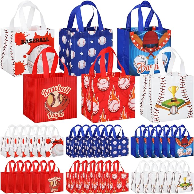 Amazon.com: Kigeli 60 Pcs Baseball Party Gift Bags Baseball Goodie ...