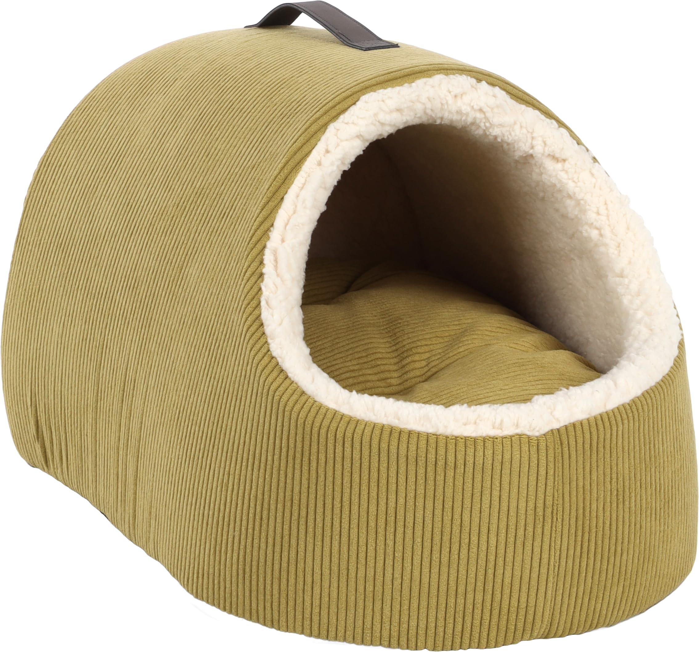 Flamingo Haustierbett Mila Grün – Weich, Bequem, 50x37x18 cm, Waschbar, rutschfest