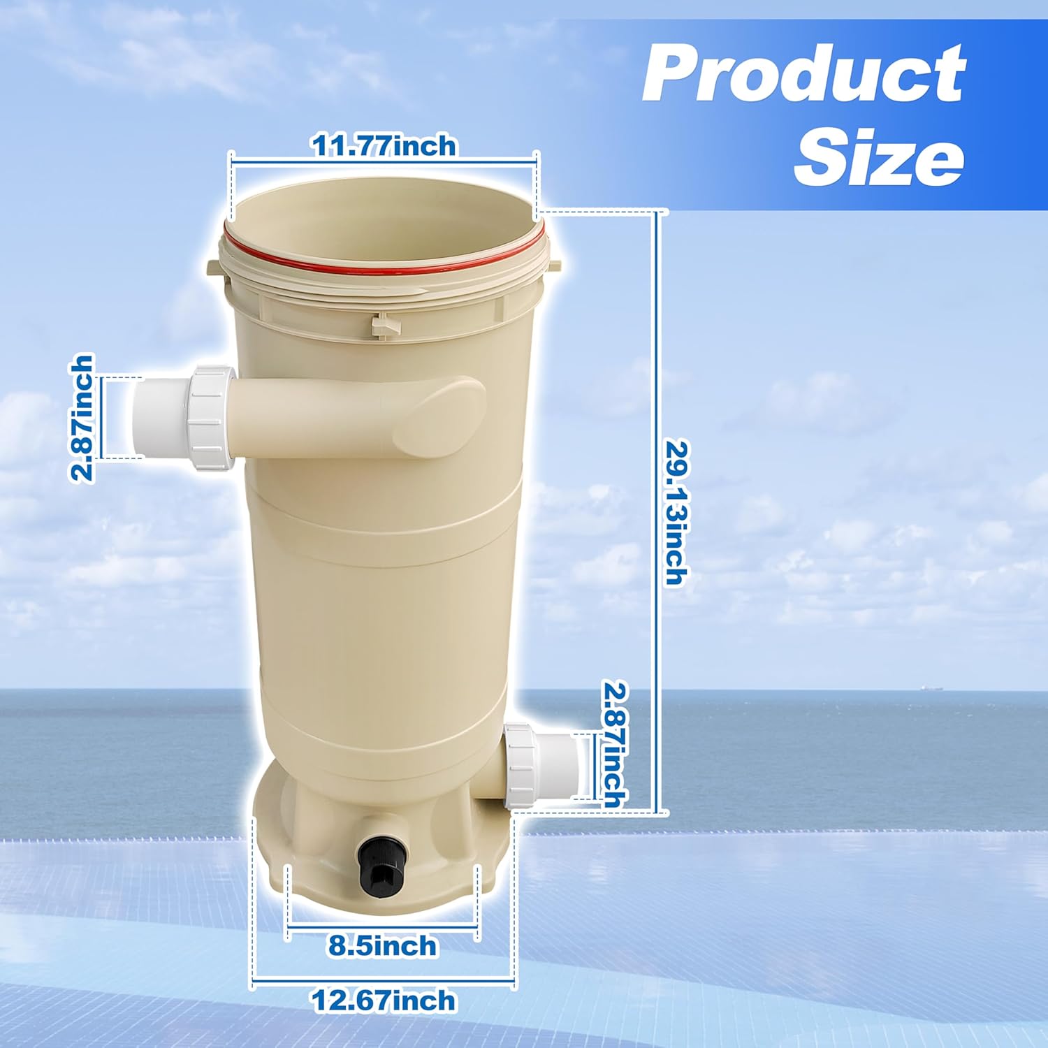 For 178731 Filter Tank Bottom Replacement for Pentair CCRP 100/150/200 sq. ft. Cartridge Filter.Also Replacement for Pentair EC-160353,EC-160355,EC-160354 Pool Filter Pump. Aftermarket Part