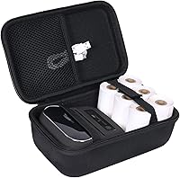 Vista 24 de khanka Hard Case with m221/M220/M110/m110s Label Maker - Portable Bluetooth Label Maker Carrying Storage Bag for Printer Labels, USB Cable and White