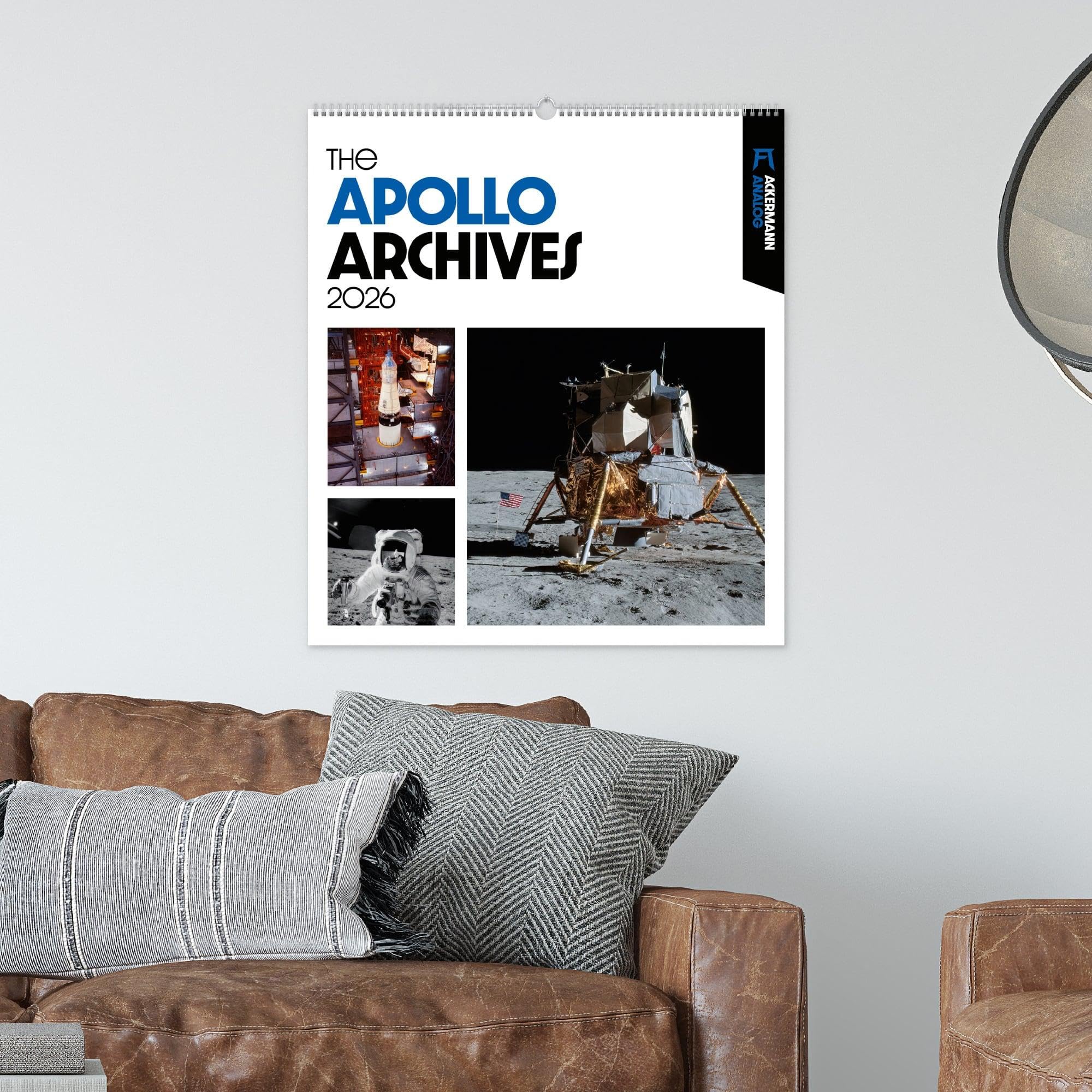 The Apollo Archives Kalender 2026 | Informativer Raumfahrt-Kalender im großen Hochformat (48x54 cm) | Analogfotografie der NASA