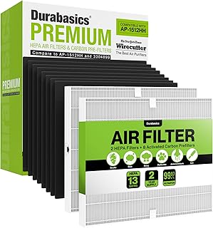 AP-1512HH HEPA Set for Coway Filter Replacement - 2 Year Supply - Fits Coway Airmega AP-1512HH & Coway Airmega Filter Replacement - Helps Remove Wildfire Smoke, Dust, Pollen, Smoke, Dust Mite Debris, Pet Dander & More