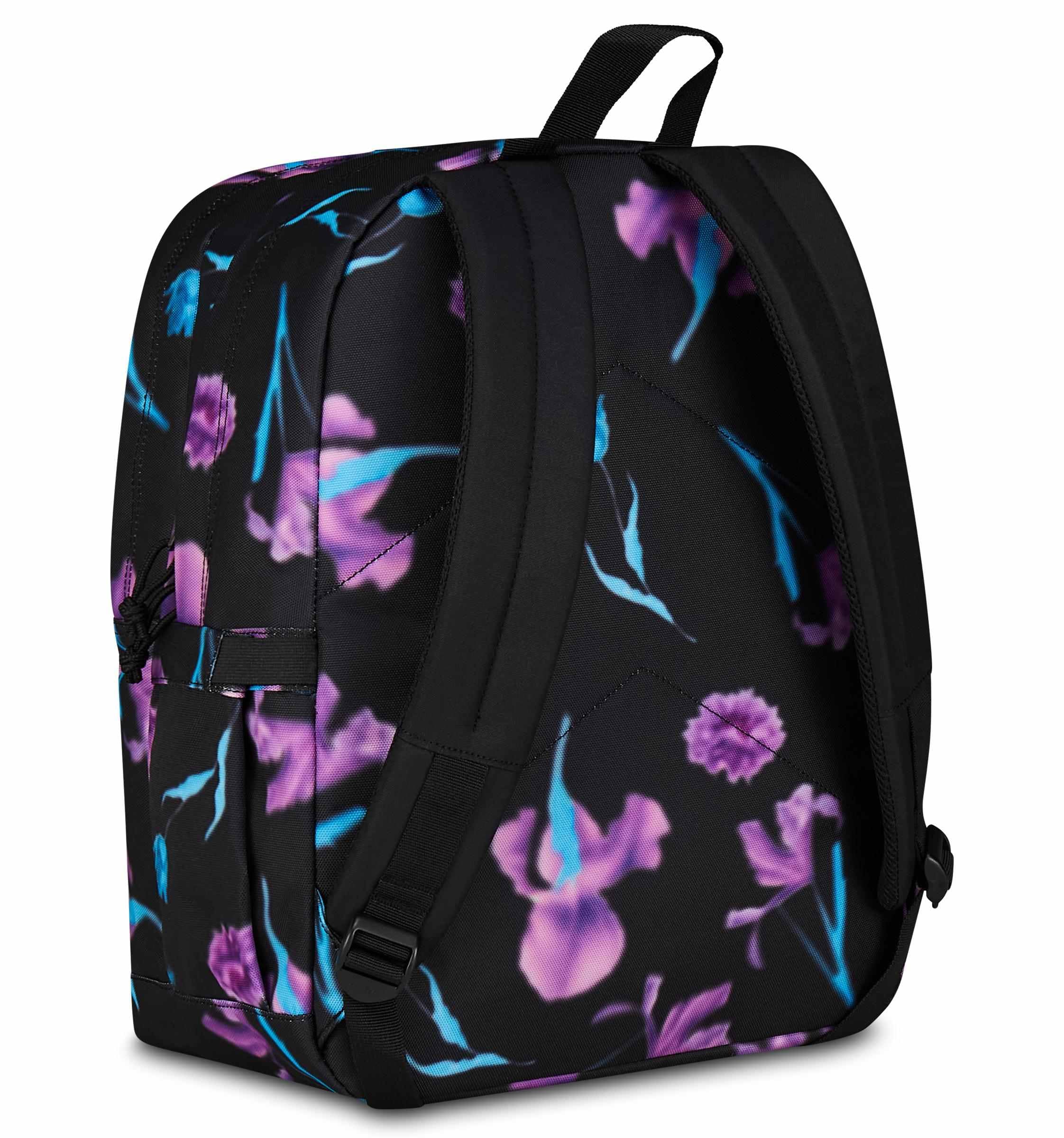 Invicta Zaino Scuola Jelek, Nero e Rosa, Doppio Scomparto Con Tasca per PC e Tasca per Borraccia, 34 lt, Scuola Media e Superiore, Zaino Ragazza