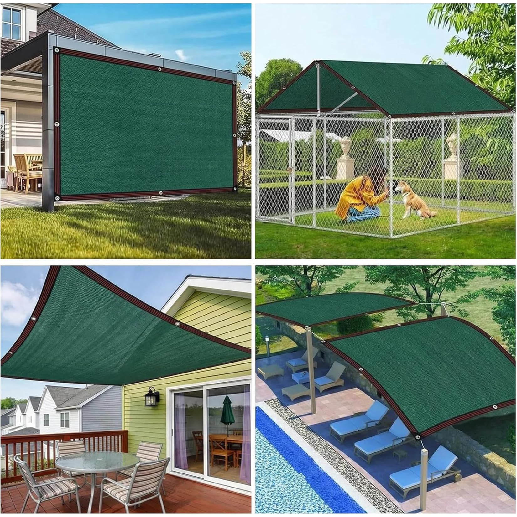 Verde Malla de Sombra con Ojales 2x10m Red de Sombreo 90% | UV-Malla Sombreo Exterior | HDPE Transpirable Permeable Al Agua | Velas de Sombra Rectangular para Invernaderos Terrazas Plantas,Pérgola