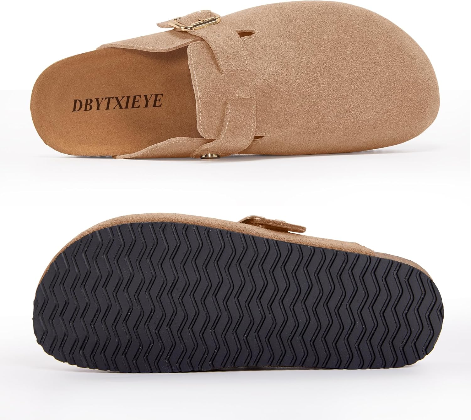 Women's Suede Clogs Leather Mules Slip On Sandals with Arch Support - Image 6