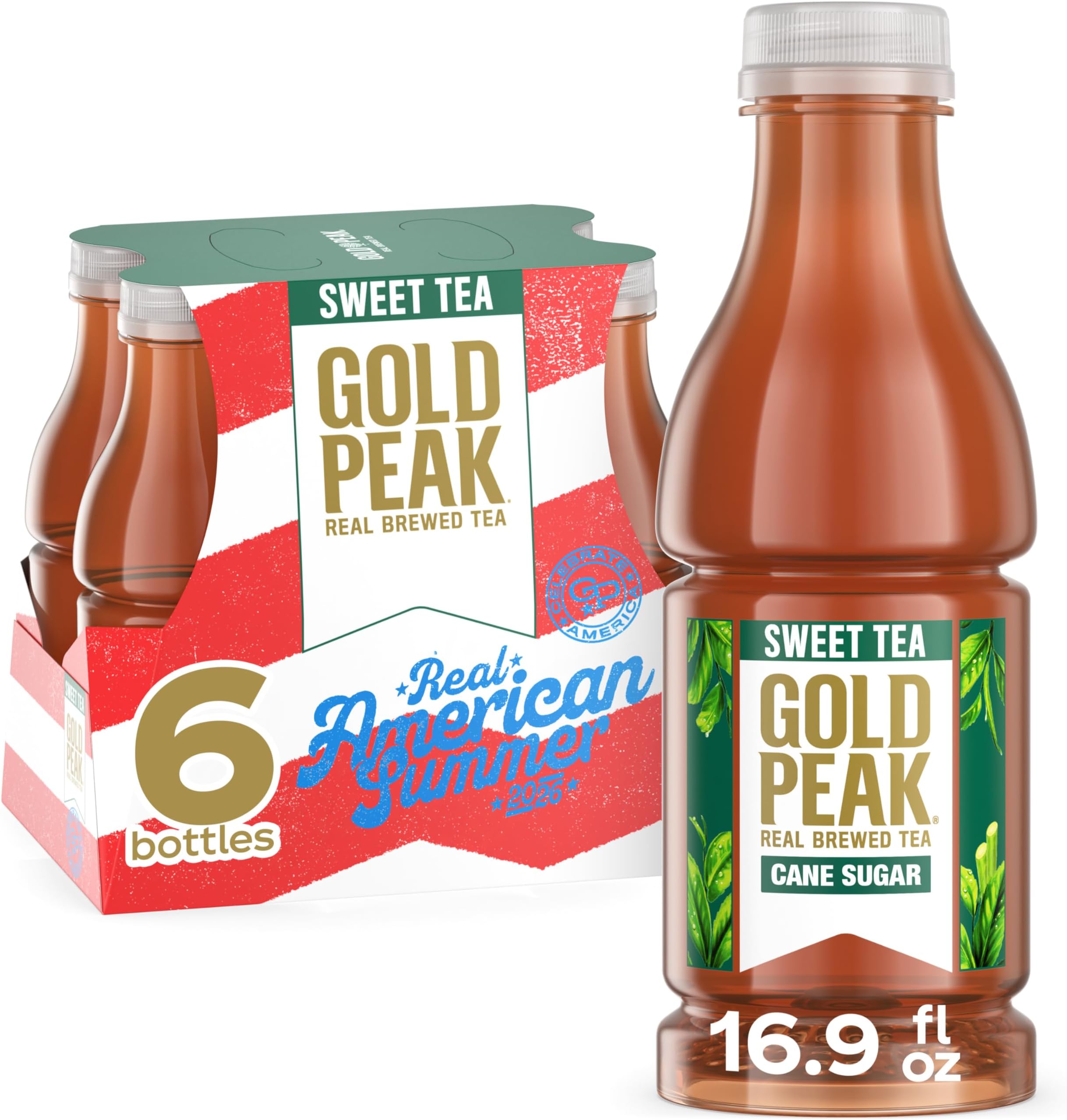 Gold Peak Tea, Sweet Tea, 16.9 fl oz, 6 Pack