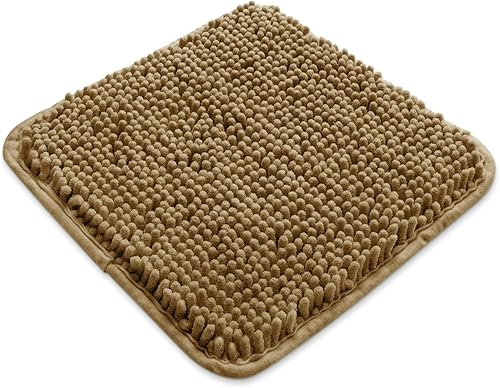 Miniatura 372 de Yeaban Alfombras de baño gris oscuro – Gruesas alfombras de baño de chenilla | Alfombras de baño absorbentes y lavables antideslizantes, alfombras