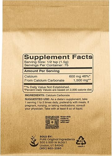 Miniatura 3 de Pure Original Ingredients Carbonato de calcio, bicarbonato de potasio y cloruro de magnesio, 4 onzas cada uno, grado alimenticio