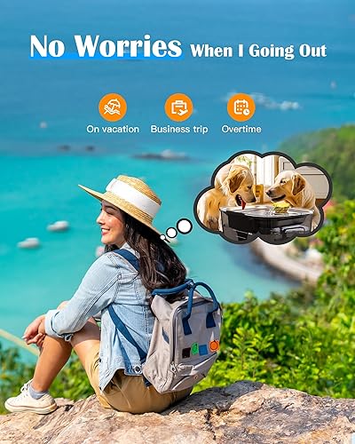 Miniatura 4 de lesotc Fuente de agua para perros de acero inoxidable, 2.6 galones10L, fuente de agua para gatos, dispensador de agua para perros grandes y