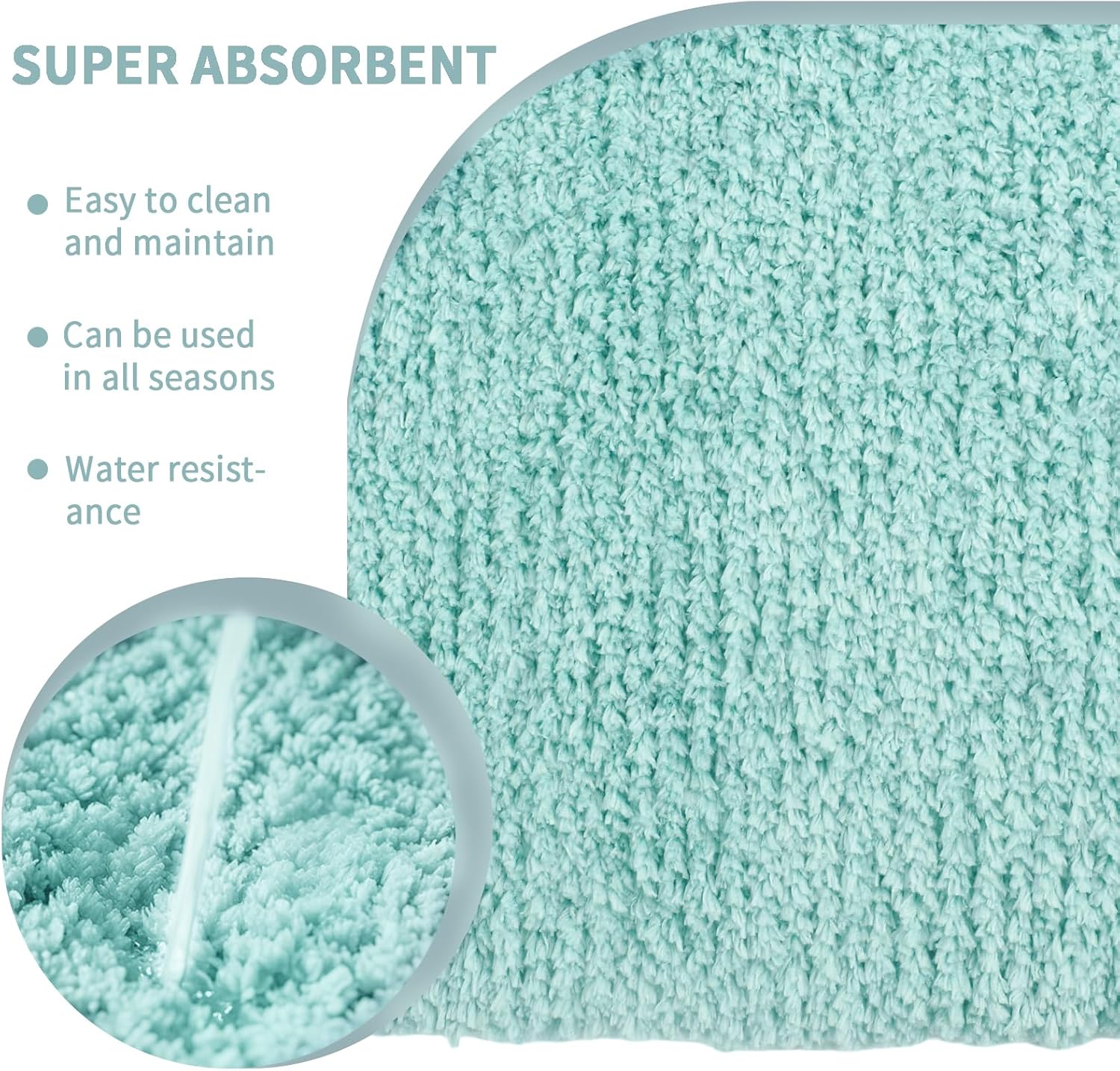 Bathroom Rugs Sets 3 Piece with Adjustable Toilet Seat Cover 17.5"x 15" Machine Washable Bath Rug Set with TPR Non Slip Rubber Backing Solid Bath Mat Set for Luxury Bathroom Decoration