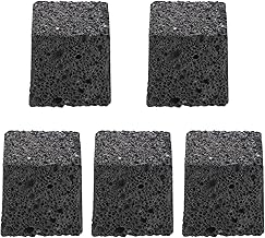 Hemobllo 5Pcs Black Square Volcanic Stone Diffuser (3x3x3cm) - Natural Lava Stone for Essential Oils, Passive Aromatherapy, Home Office and Car Decoration