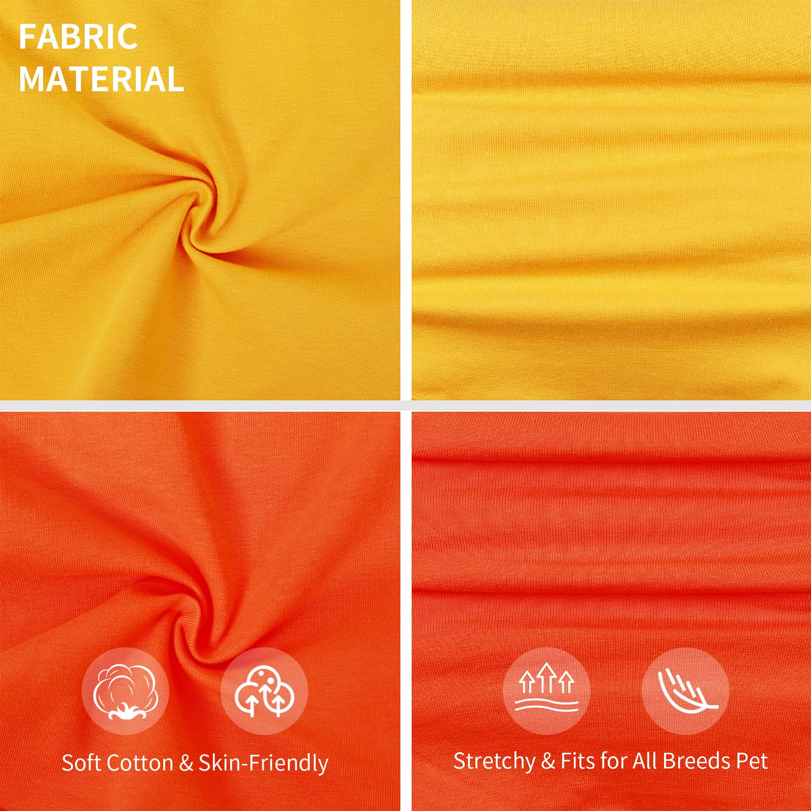 Koneseve Camisetas para perros, ropa de algodón transpirable para perros, camiseta elástica para perros pequeños, medianos y grandes, camisa suave para cachorros, ropa para gatitos, camiseta en