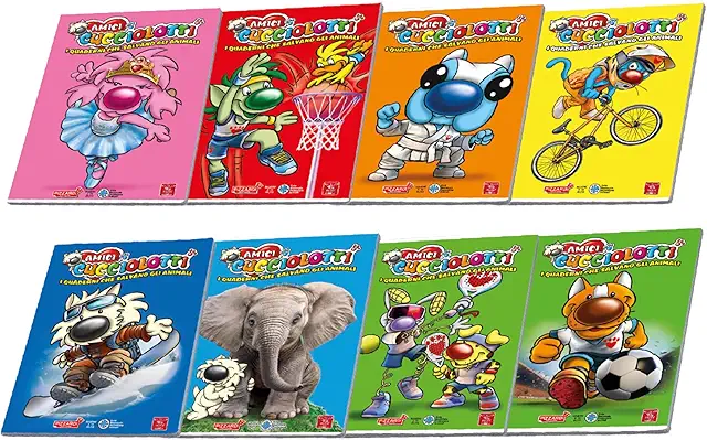 Maxi Quaderni Amici Cucciolotti Pigna 2024 - 10 Confezione Quaderni A4 per Scuola