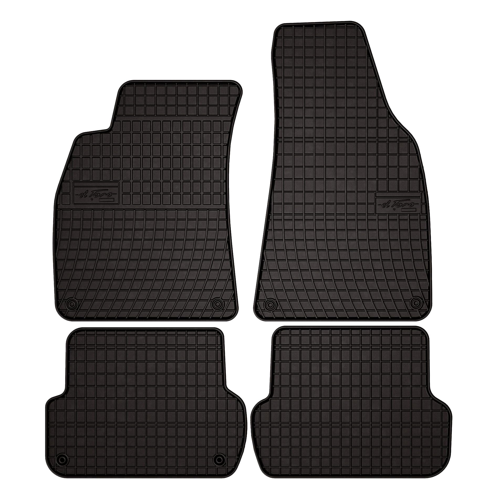 Tappetini in gomma su misura, compatibili con Seat Exeo (2008 – 2015) | Qualità: Premium – Vestibilità precisa, antiscivolo, 4 pezzi, nero
