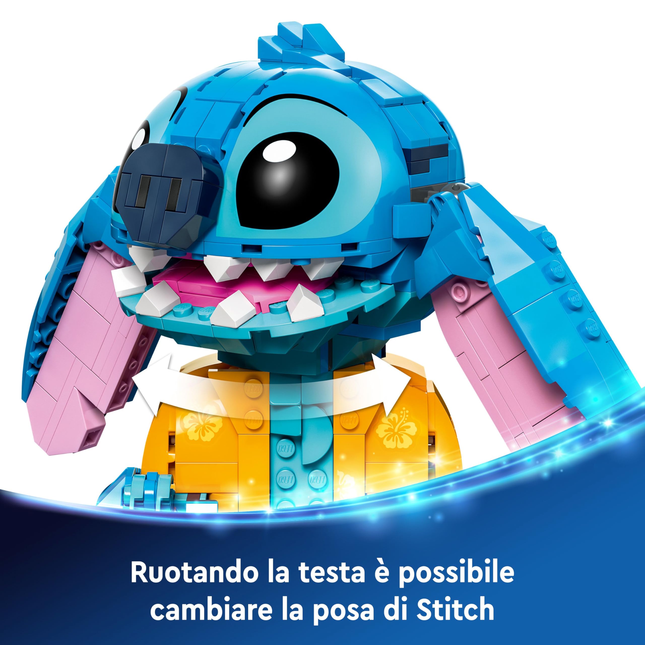 LEGO | Disney Stitch Giocattolo - Personaggio da Gioco e da Esposizione con Cono Gelato e Fiore Decorativo - Regalo per Bambine, Bambini e Fan del Film Lilo e Stitch da 9 Anni in su - 43249