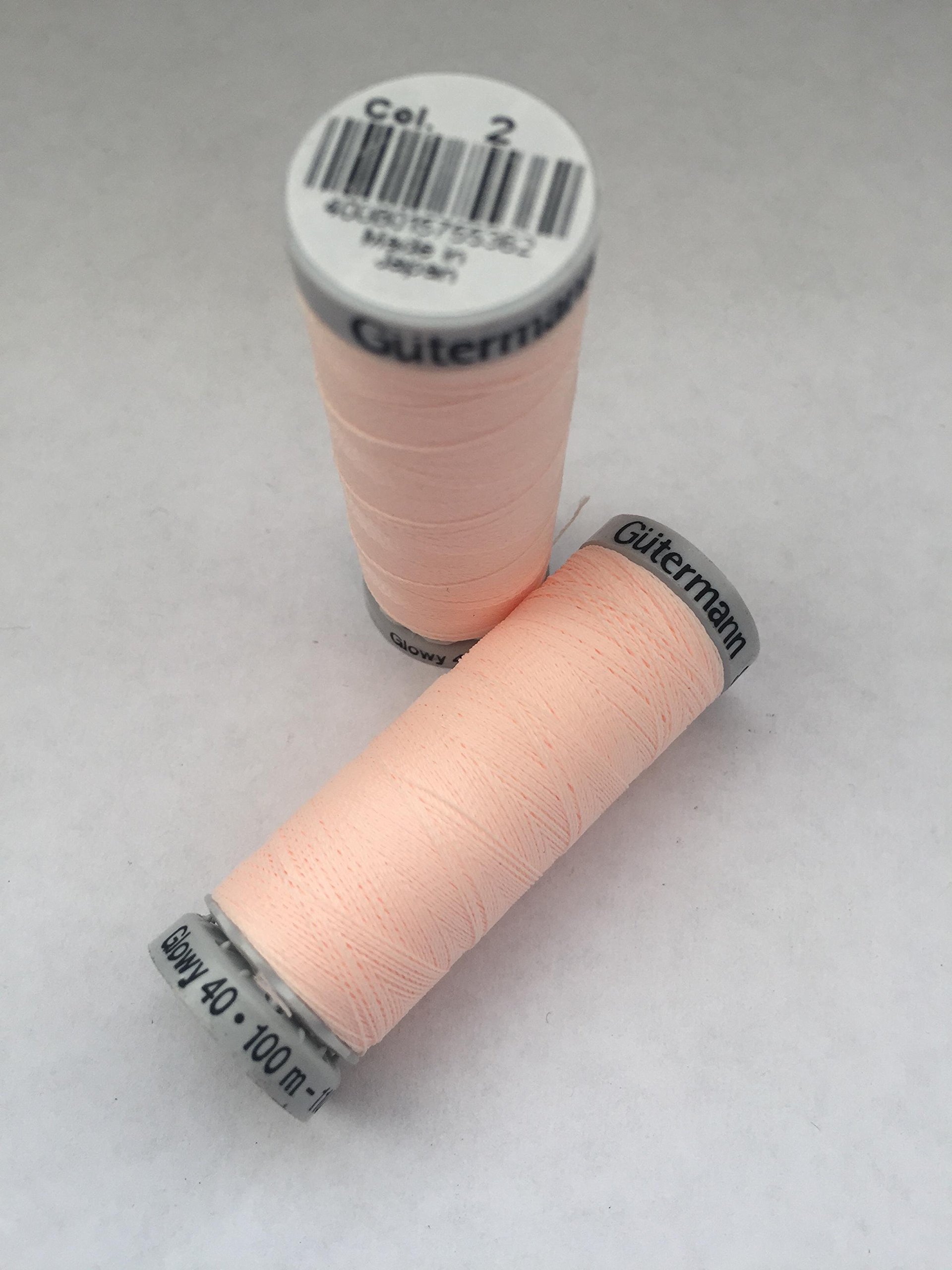 Gutermann Glowy Thread 100m Col.2 Peach - Glow In The Dark Thread