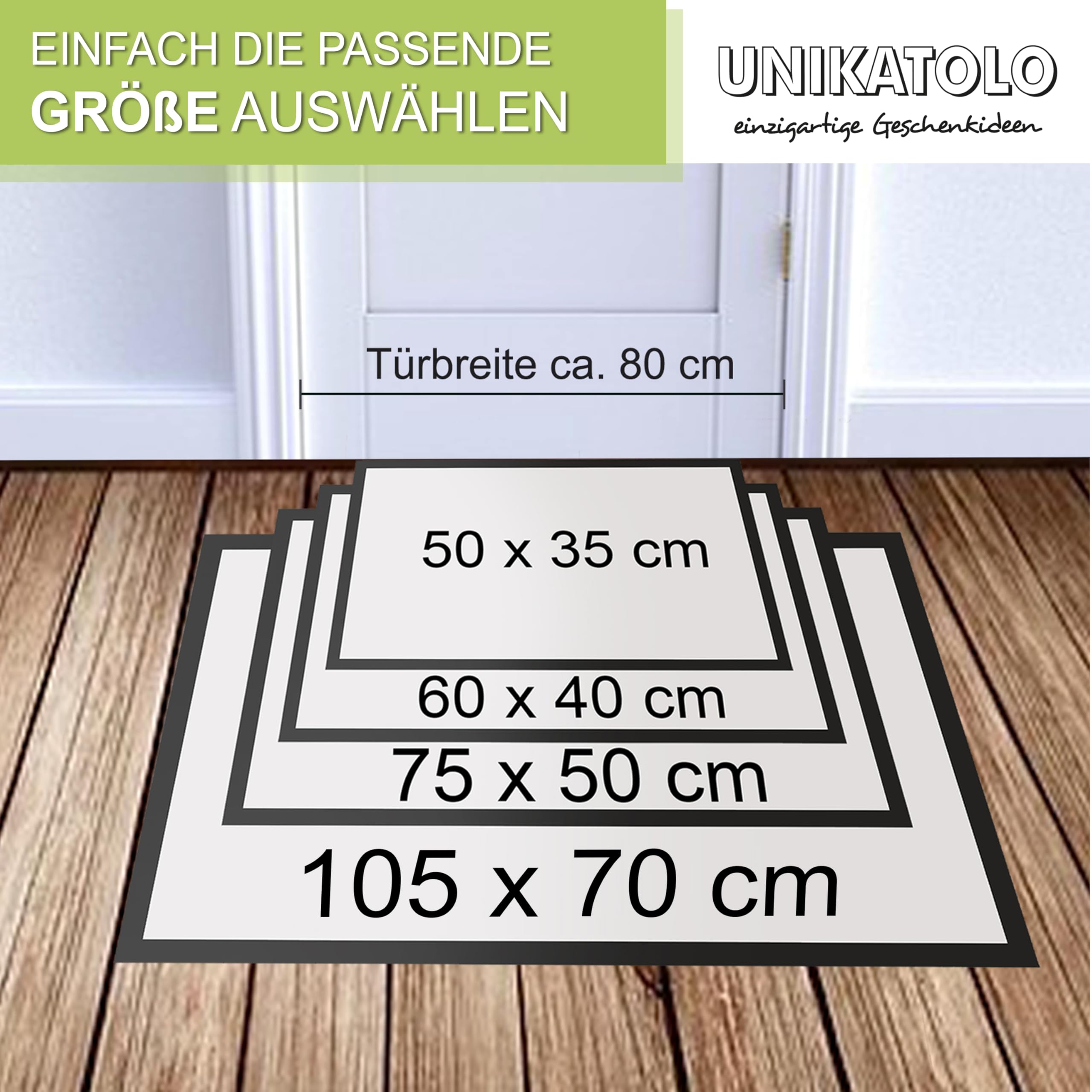 Fußmatte Kita Abschiedsgeschenk Motiv mit Namen und Text personalisiert- Erzieherin, Lehrer, Kindergarten, Schulanfang, Geschenk, Teppich, Fußabtreter, Vorleger (105 x 70 cm) Bienen