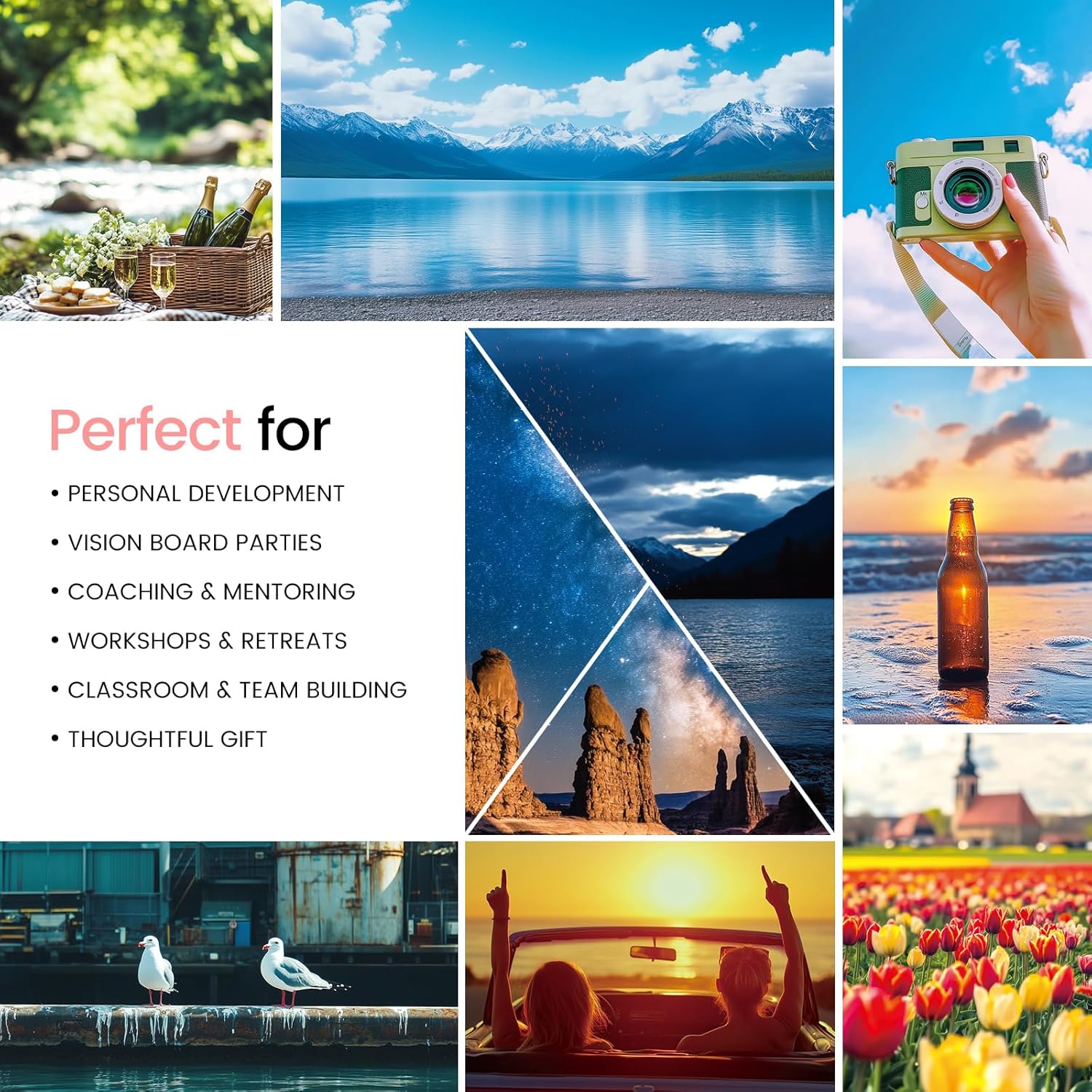 Sawnfay Vision Board Book - 2026 Vision Board Sticker Book, with Motivational Images & Quotes, Vision Board Kit & Supplies for Women, Travel - Image 4