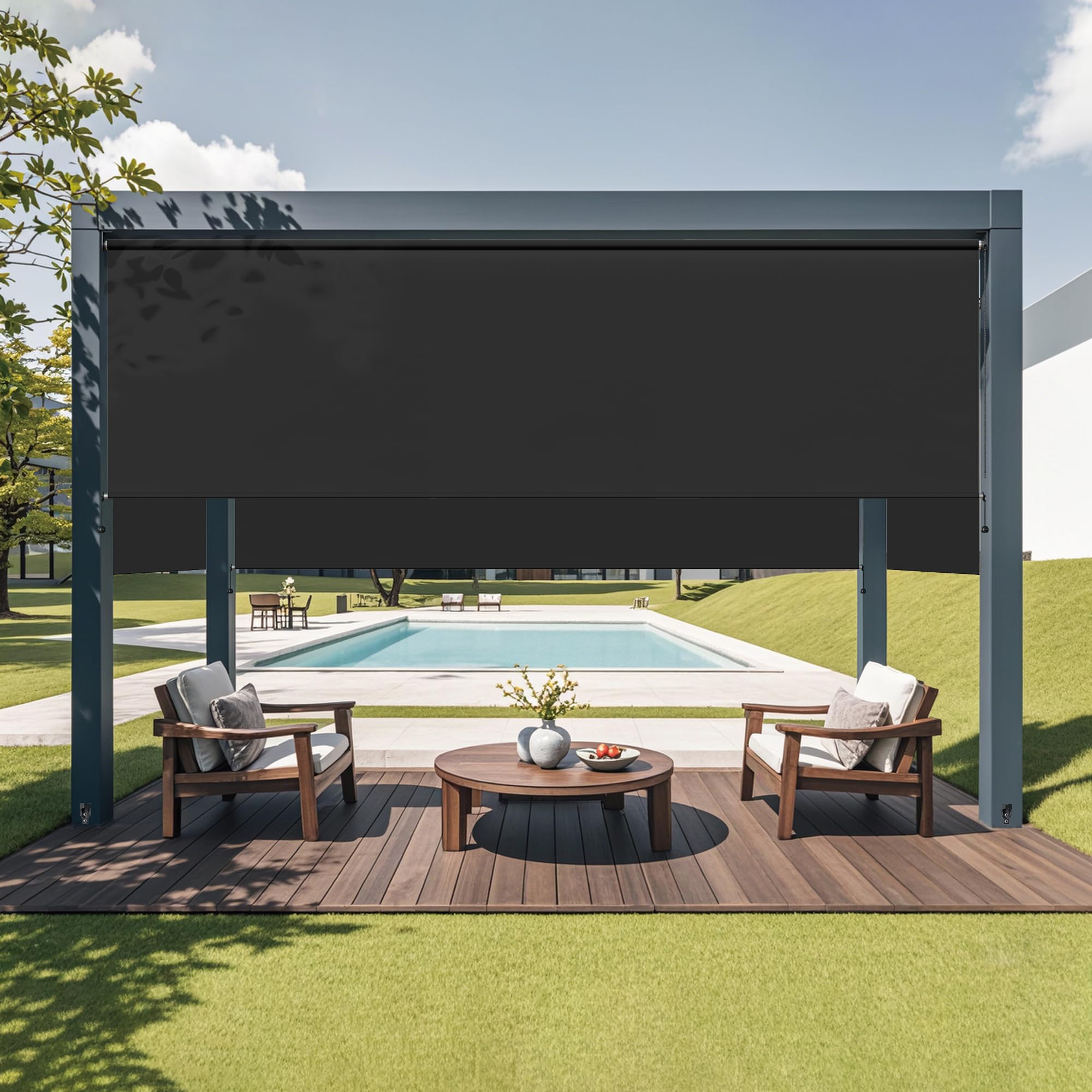 Tenda da sole per esterno Impermeabile 180x180cm Antracite
