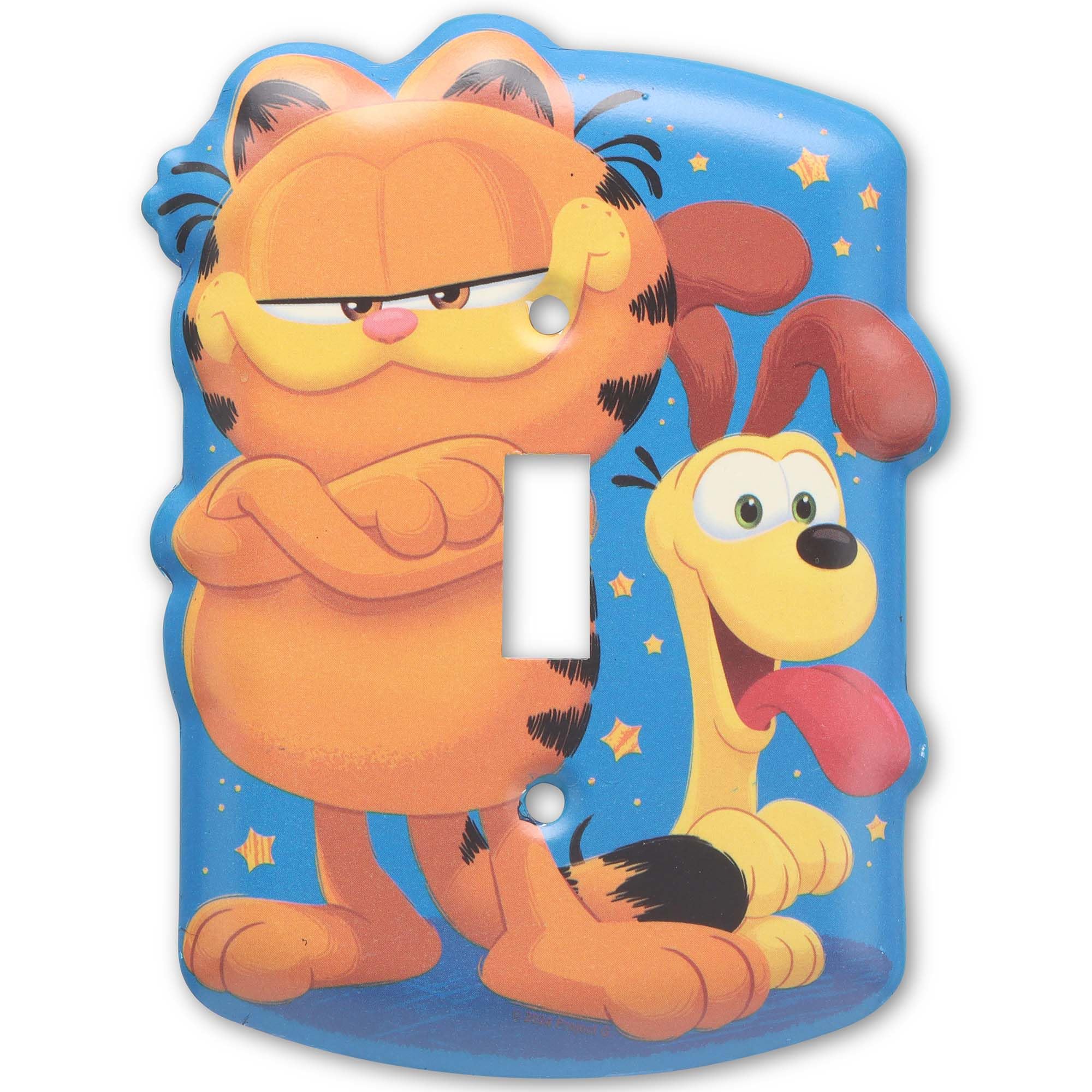 Garfield and Odie Metal Light Switch Plate - Garfield Switch Plate Decoration for Bedroom or Man Cave