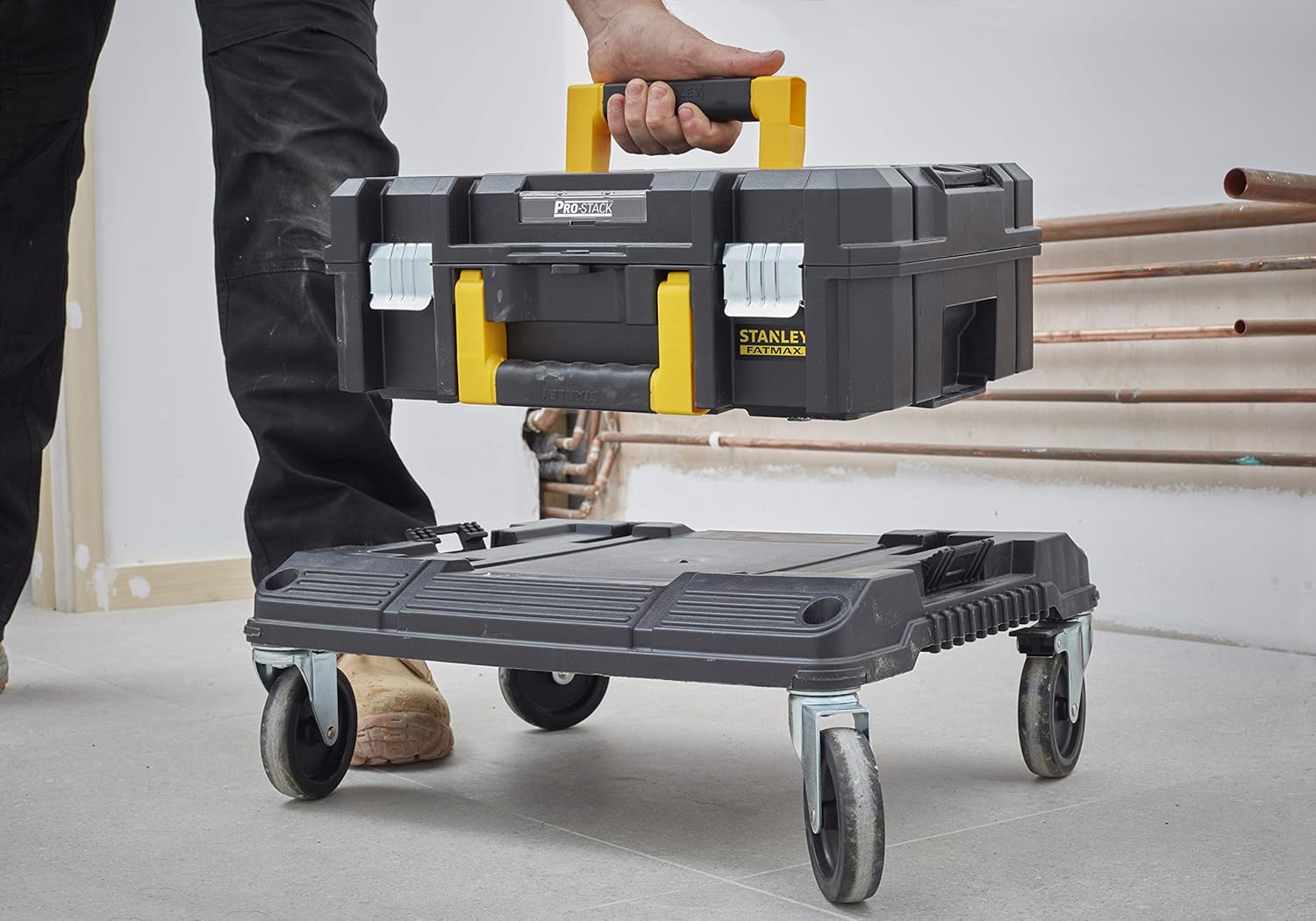 Bеѕt Dеаl Chеар 🛒 Stanley FatMax Tstak Combination Toolbox - 21.5 L Includes Box with 2 Drawers and Metal Clips - Pack of 1 - FMST1-71981