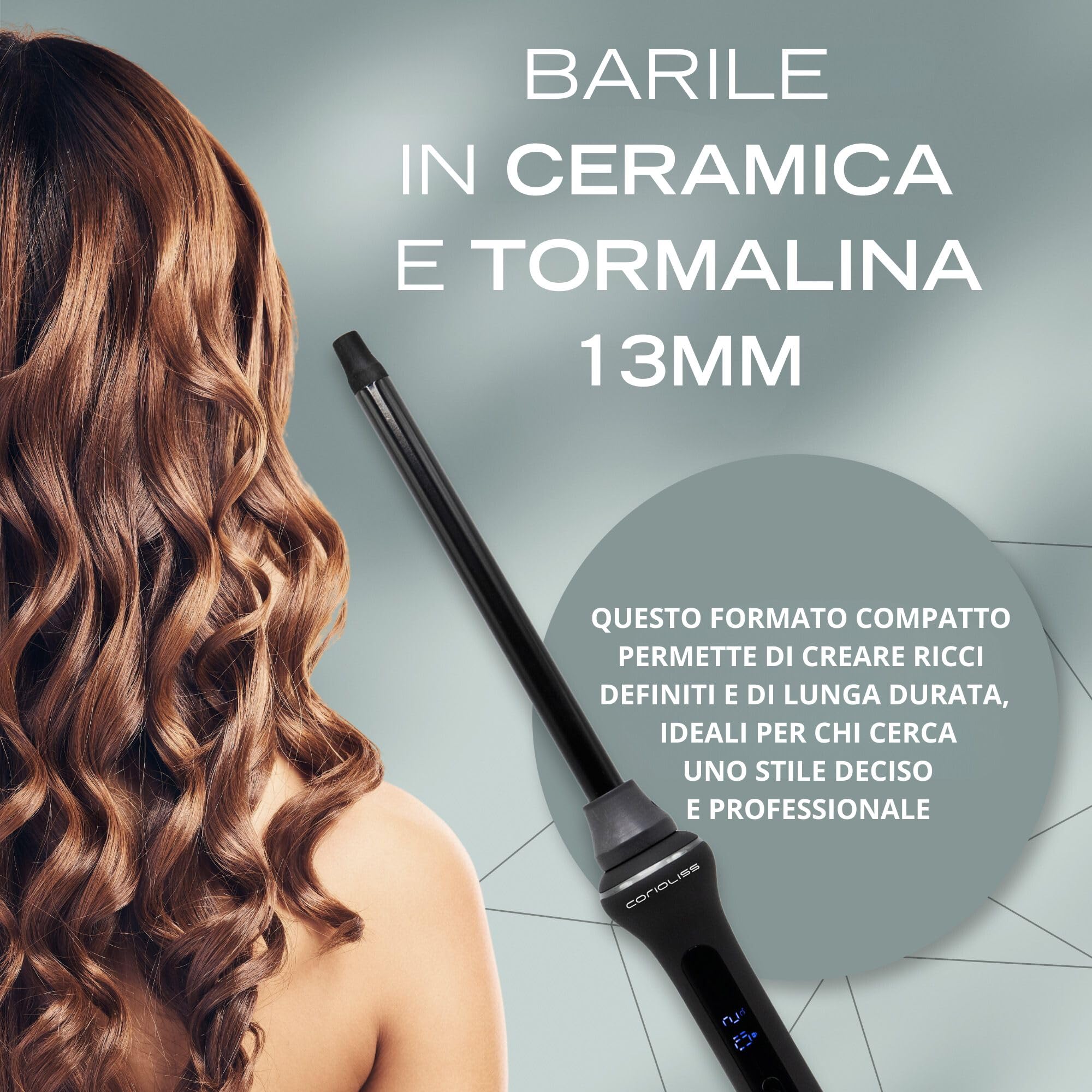 Corioliss Style Stick Arricciatore digitale nero Soft Touch